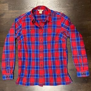 Duluth Trading Co red/blue women’s flannel